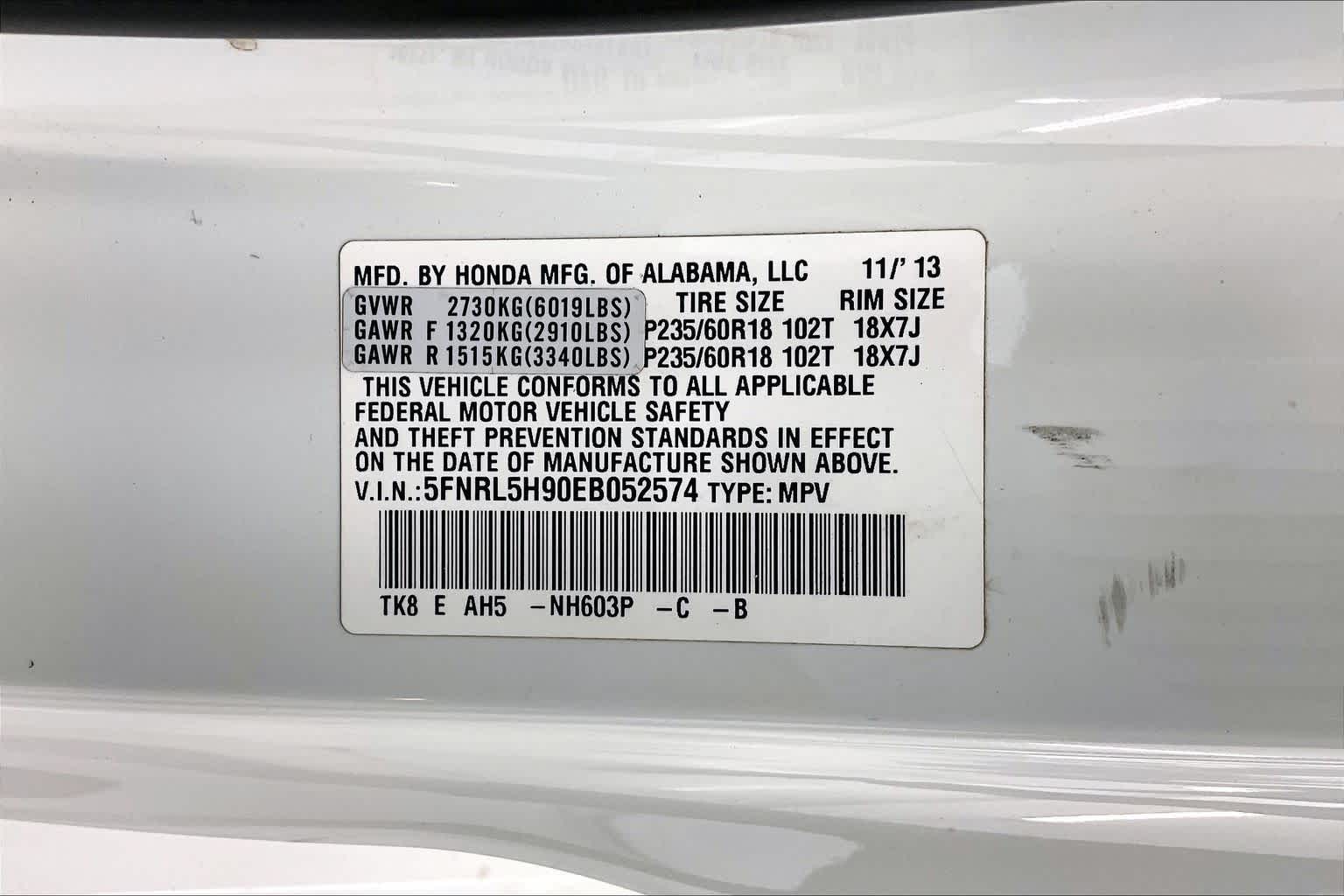 Thumbnail: 2014 Honda Odyssey - 28