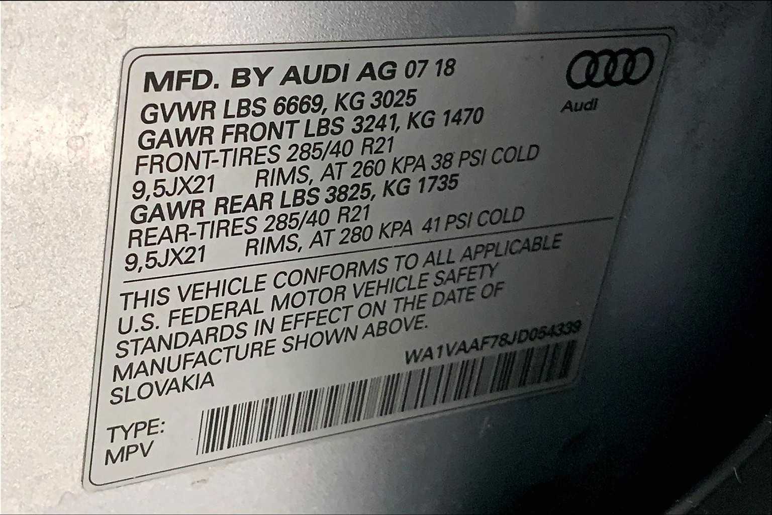 2018 Audi Q7 Prestige 30