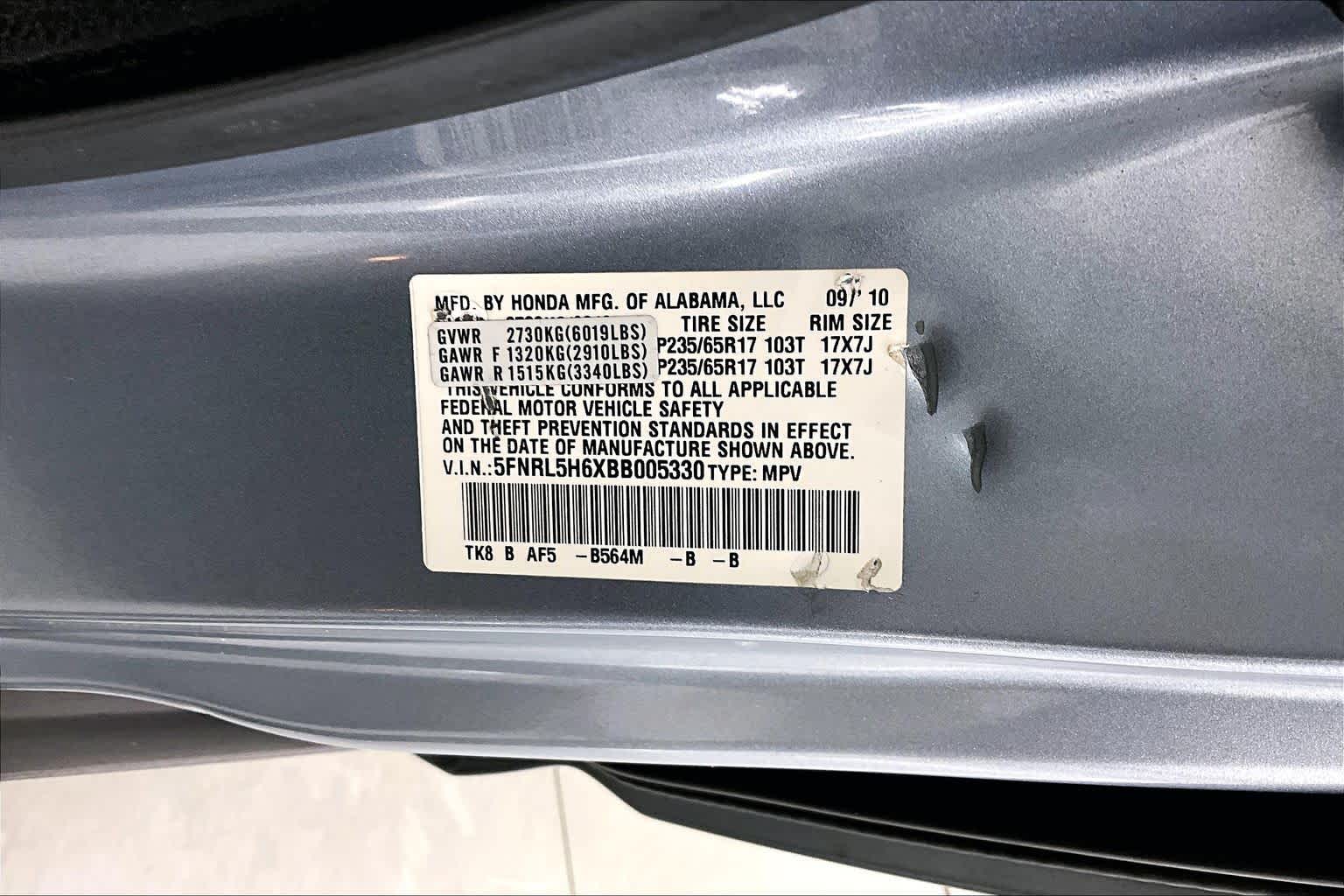 Thumbnail: 2011 Honda Odyssey - 30