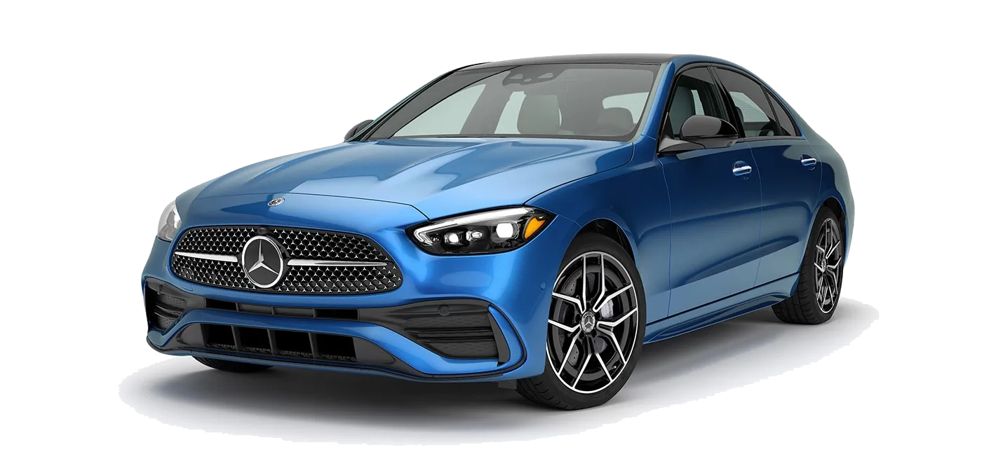 An exterior promotional image of the Mercedes-Benz C-Class