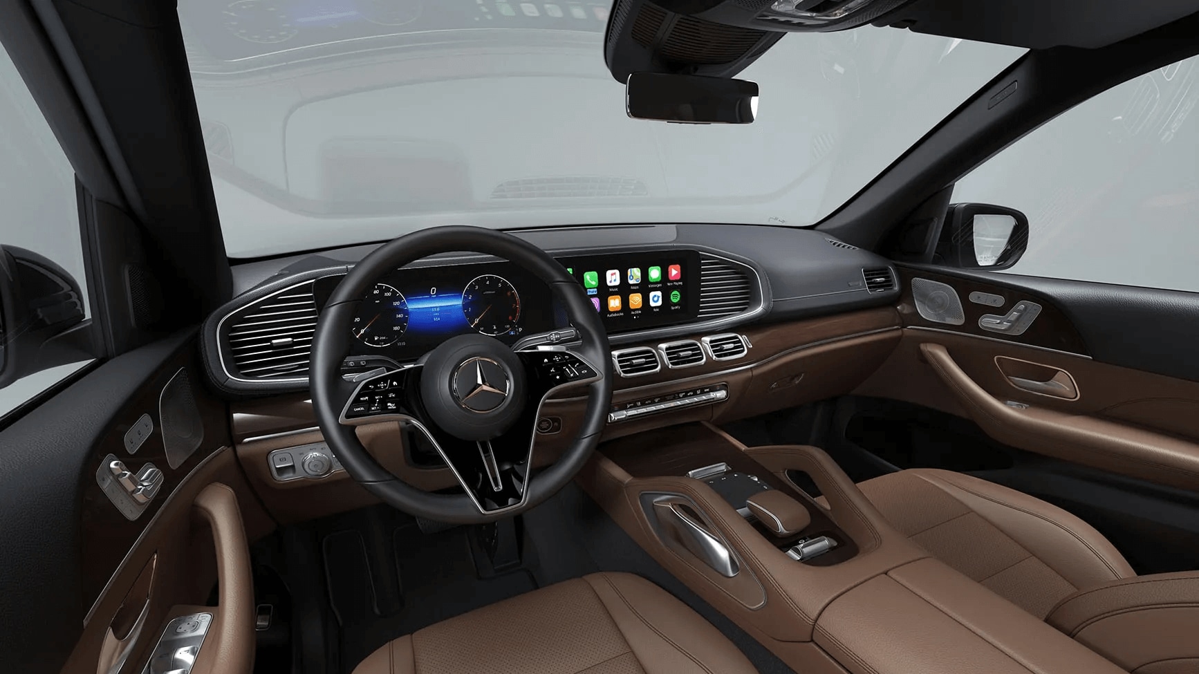 Interior shot of the Mercedes-Benz GLS SUV