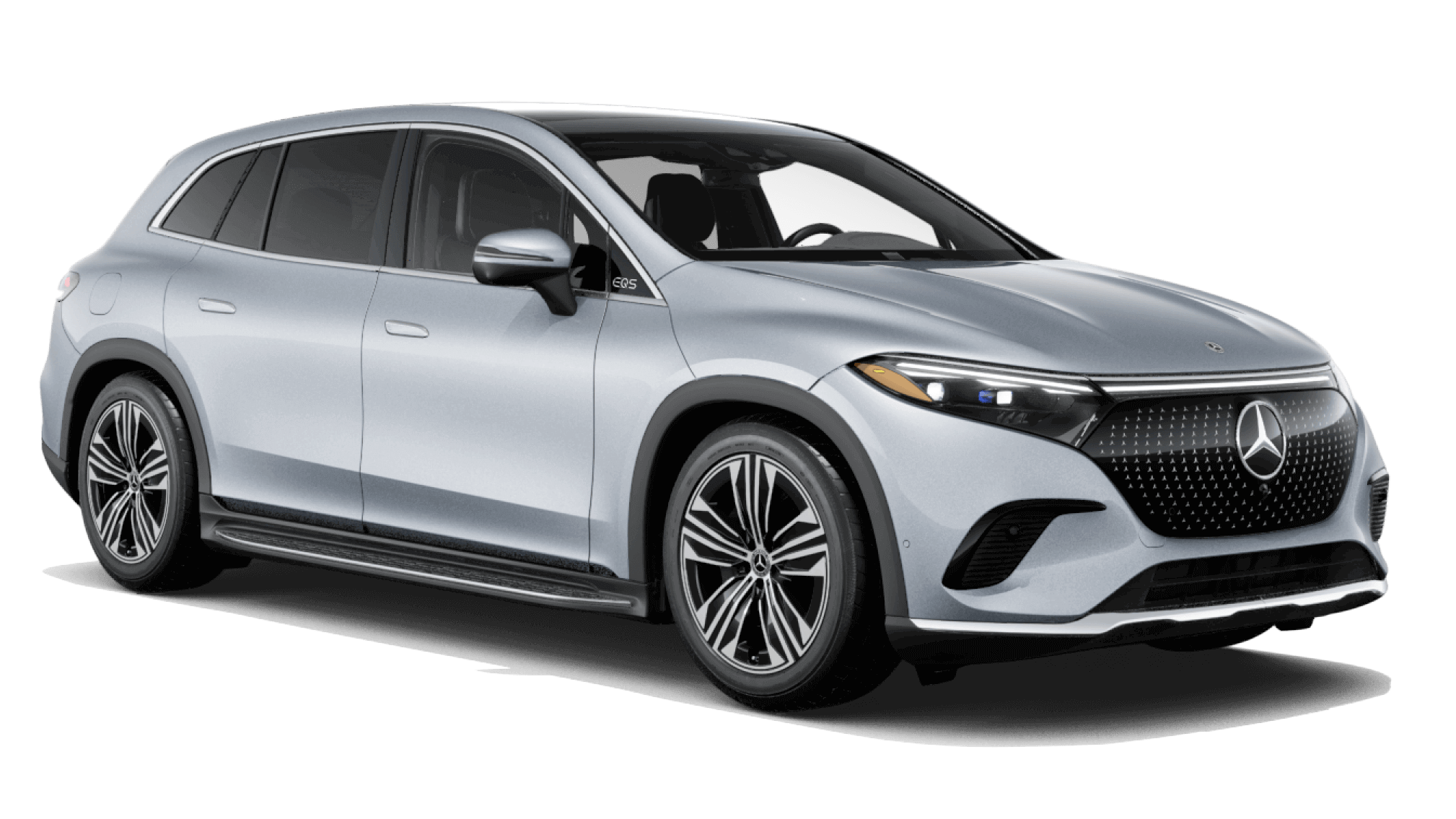 Learn about the color options of the Mercedes-Benz EQS SUV Mercedes-Benz EQS SUV in Cirrus Silver Metallic