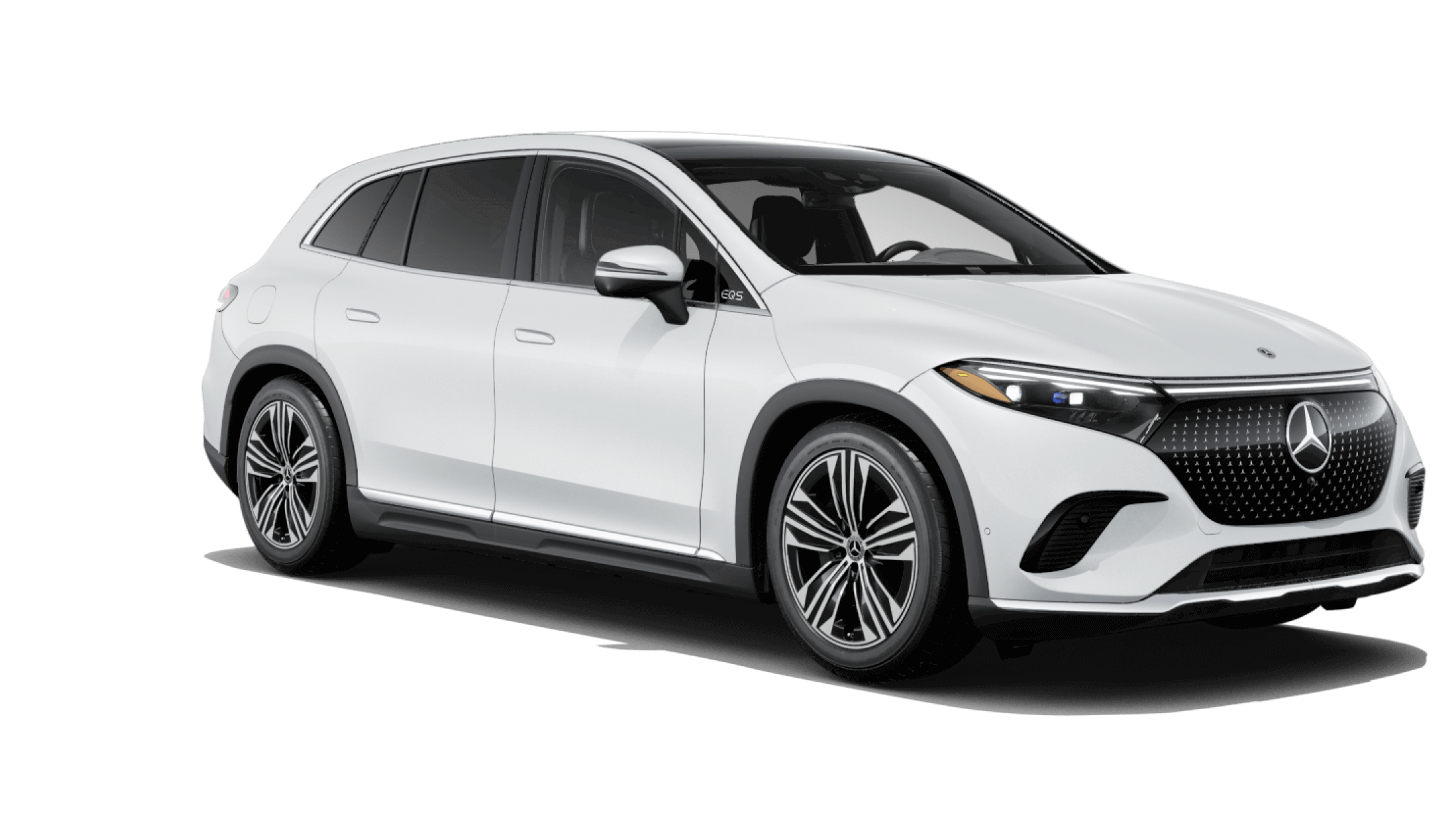 Mercedes-Benz EQS SUV in MANUFAKTUR Moonlight White Metallic