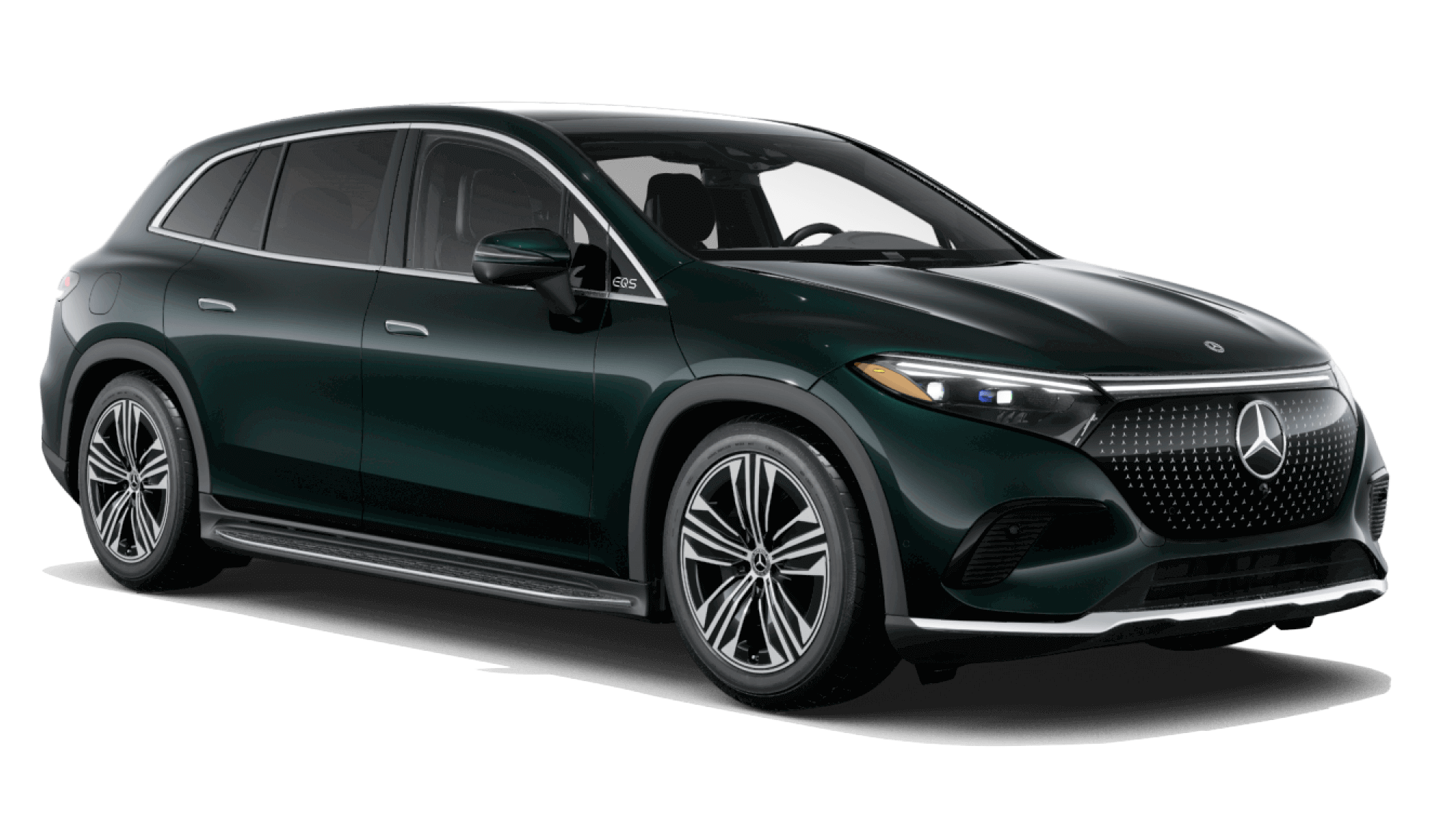 Learn about the color options of the Mercedes-Benz EQS SUV Mercedes-Benz EQS SUV in Emerald Green Metallic