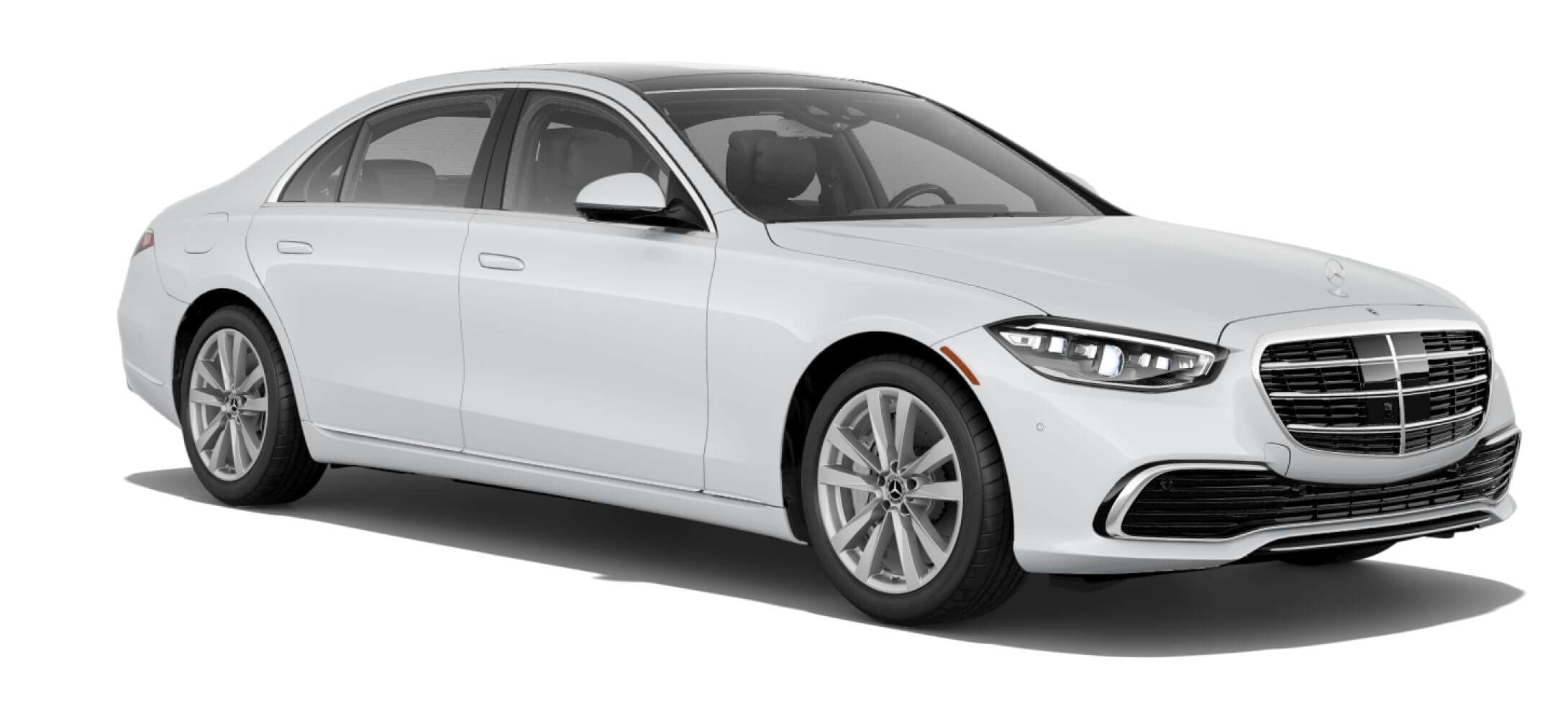 Mercedes-Benz S-Class in MANUFAKTUR Moonlight White Metallic