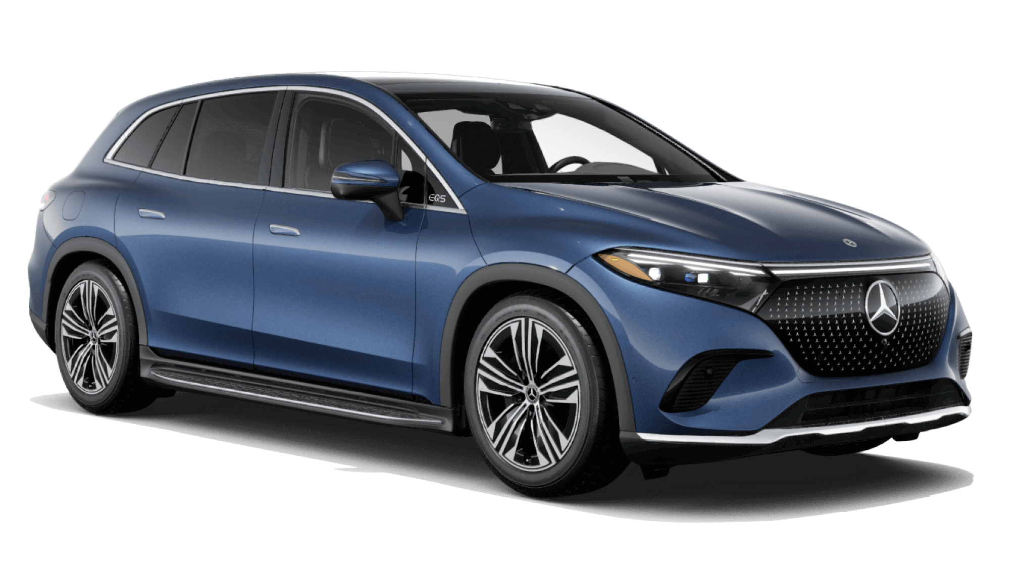 Learn about the color options of the Mercedes-Benz EQS SUV Mercedes-Benz EQS SUV in Twilight Blue Metallic