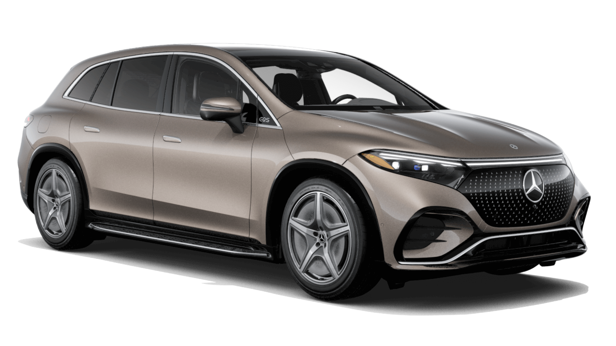 Learn about some features of the 2025 Mercedes-Benz EQS SUV EQS 580 4MATIC® SUV in Sonoran Brown Metallic