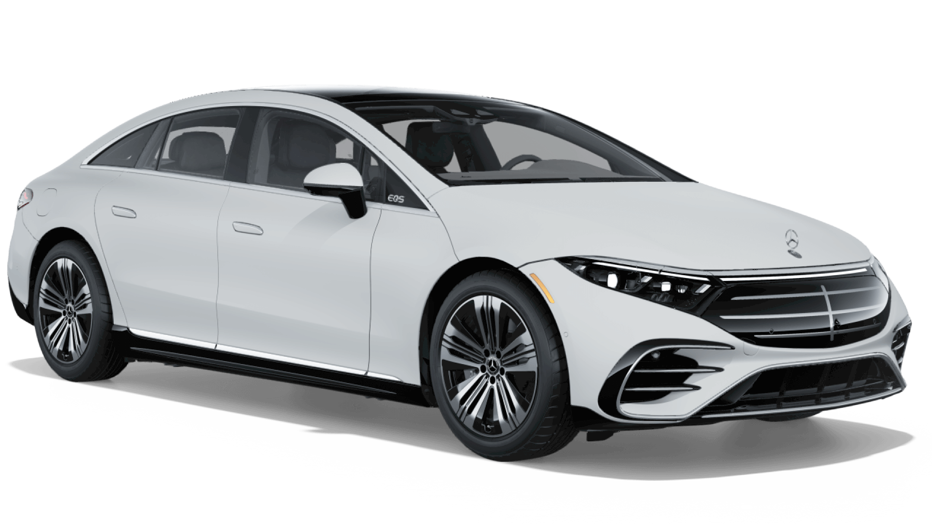 Learn about the color options of the Mercedes-Benz EQS Sedan Mercedes-Benz EQS Sedan in MANUFAKTUR Signature Moonlight White Magno