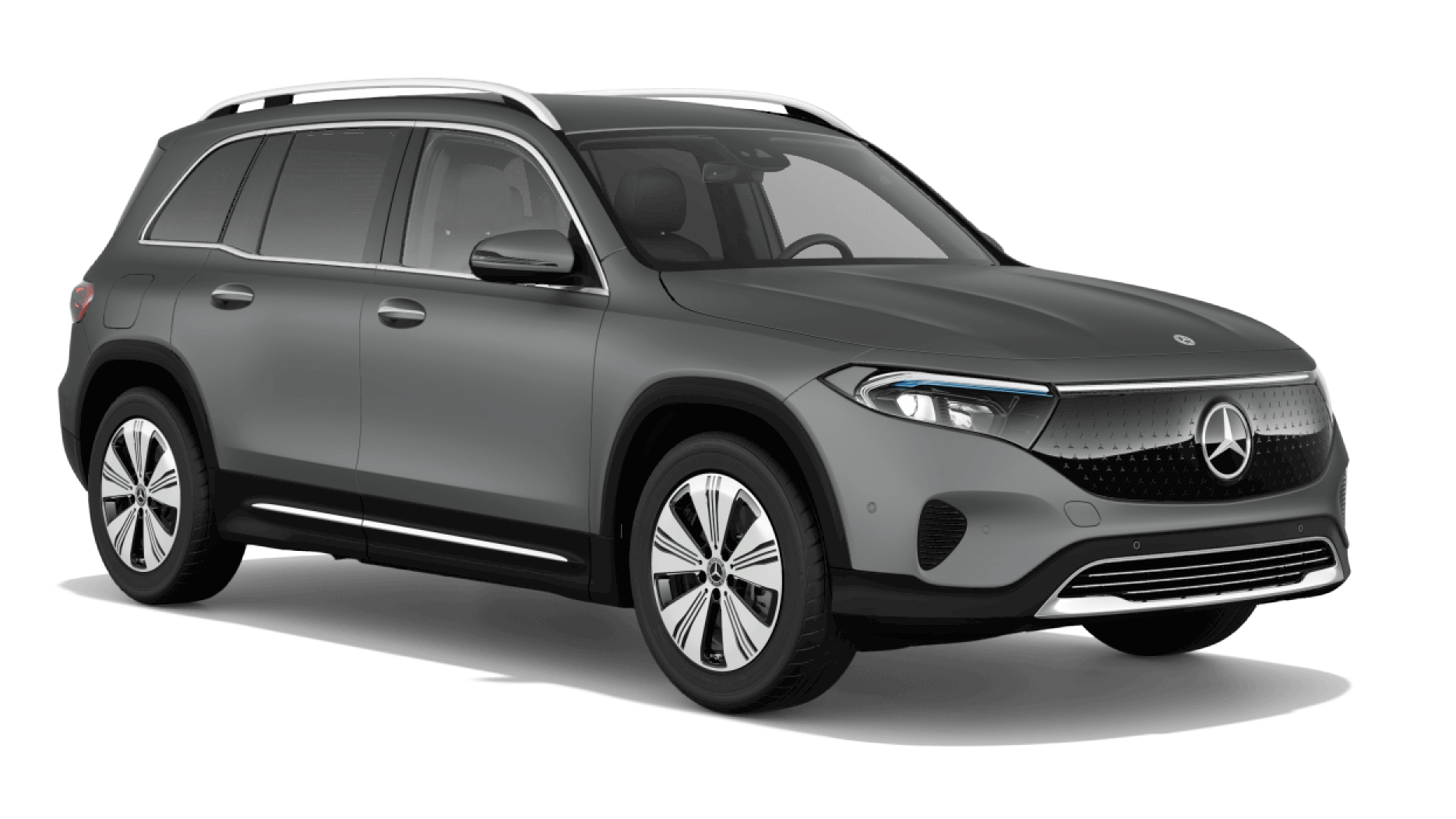 Learn about the color options of the Mercedes-Benz EQB SUV Mercedes-Benz EQB SUV in MANUFAKTUR Mountain Grey Magno