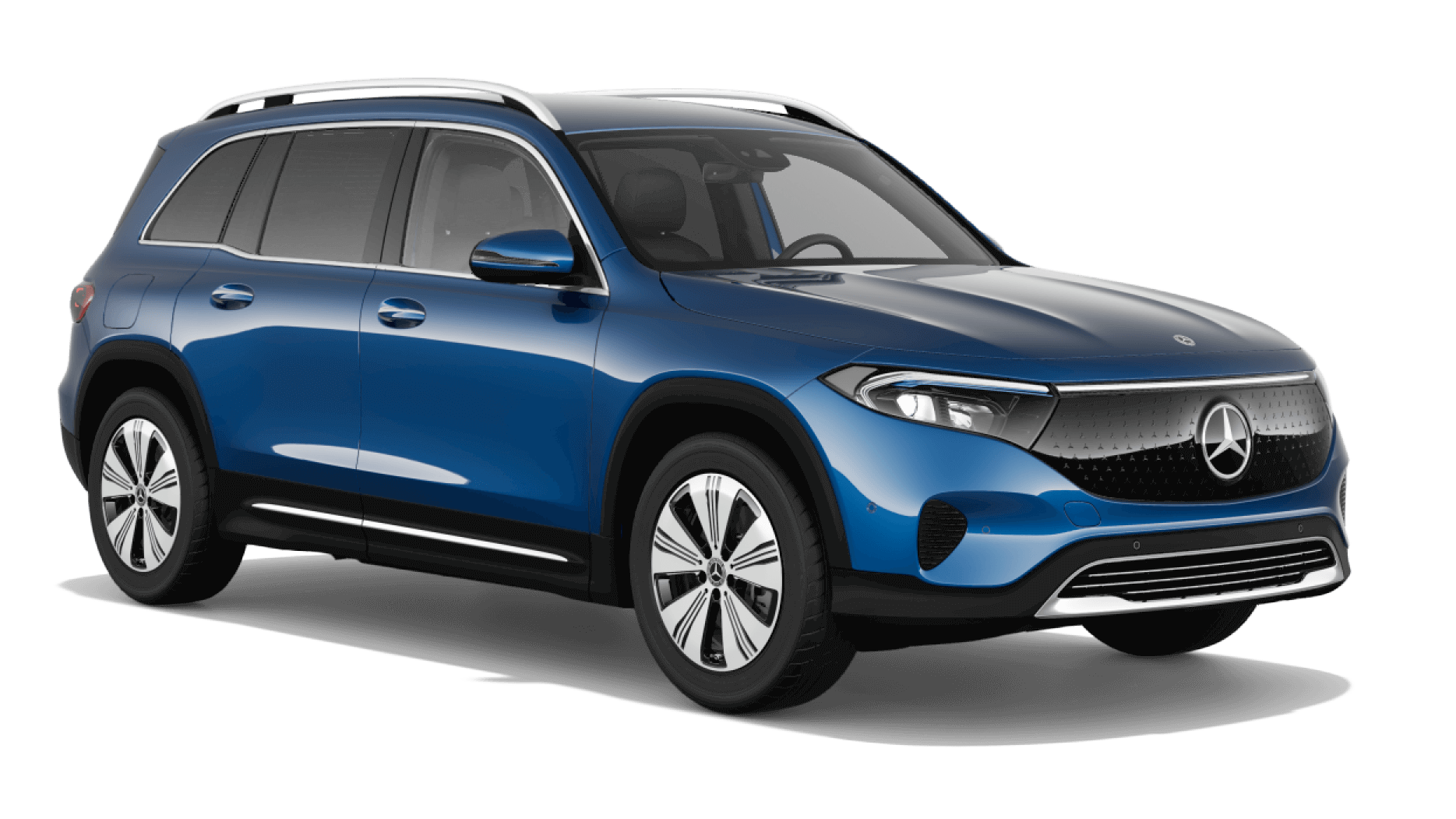 Learn about the color options of the Mercedes-Benz EQB SUV Mercedes-Benz EQB SUV in Starling Blue Metallic
