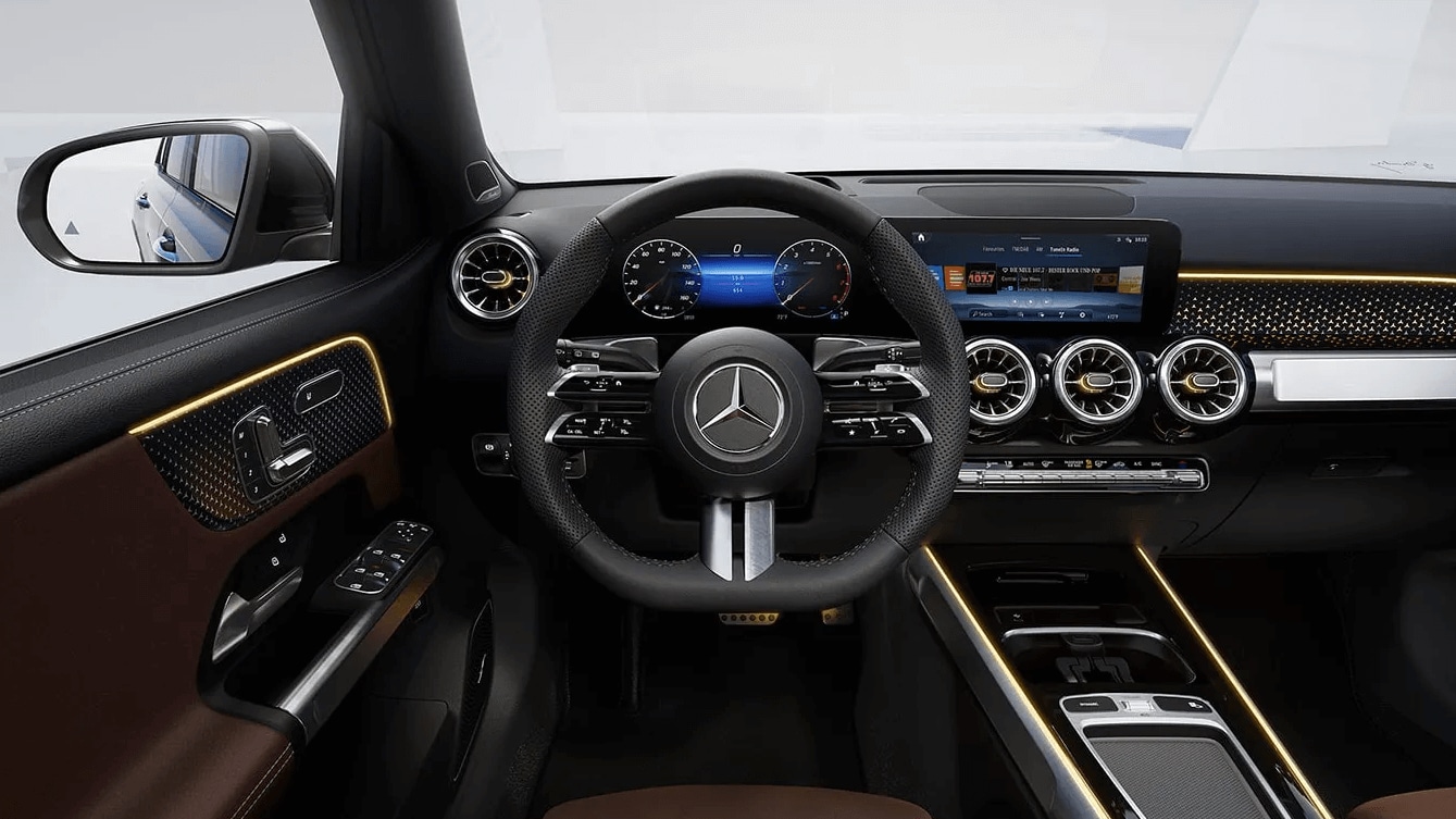 Interior shot of the Mercedes-Benz GLB SUV