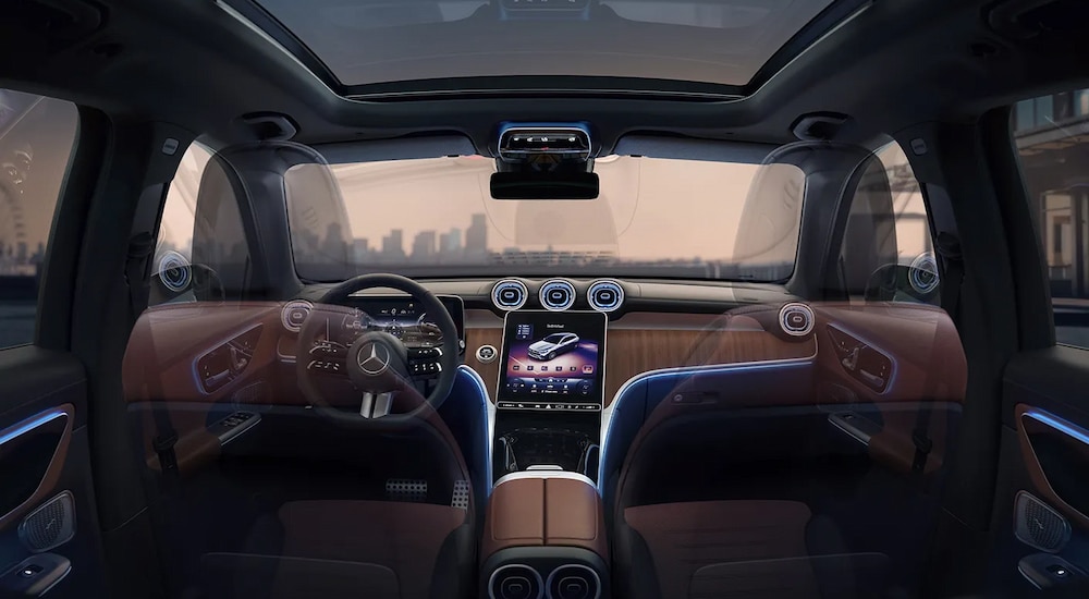 The cabin of a 2025 Mercedes-Benz GLC for sale.
