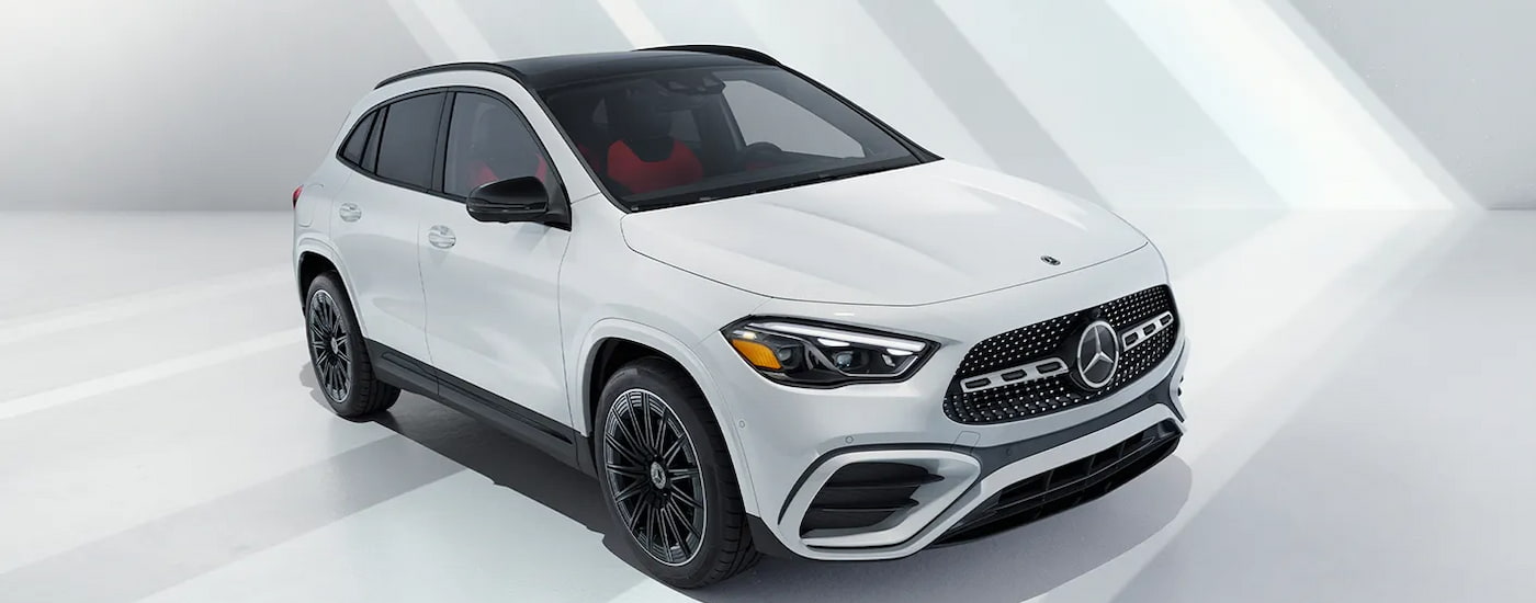 A white 2024 Mercedes-Benz GLA 250 angled right.