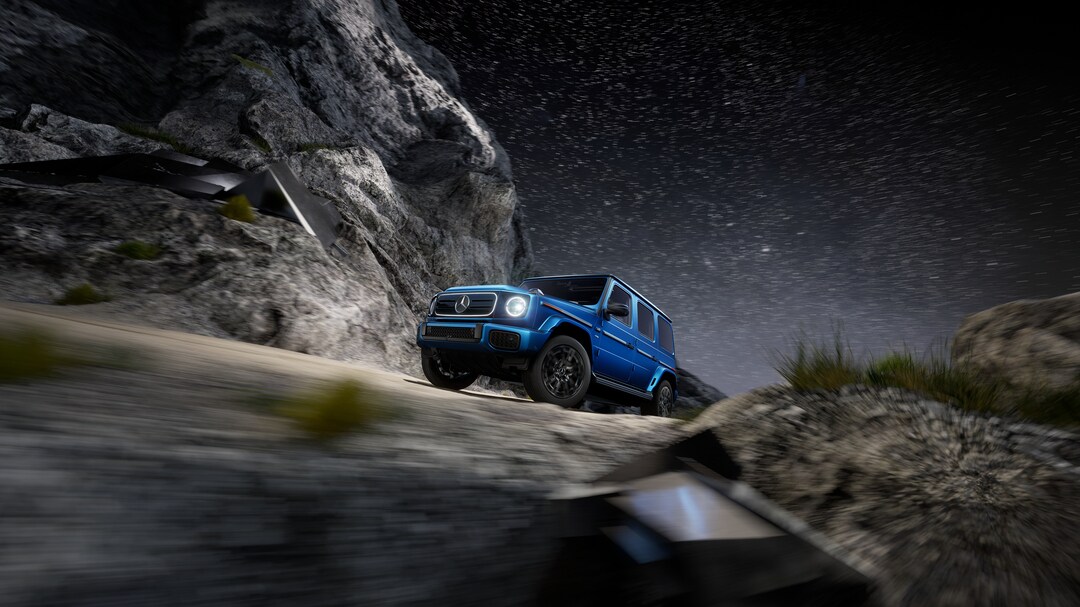 2026 Mercedes G-Class driving on dirt road