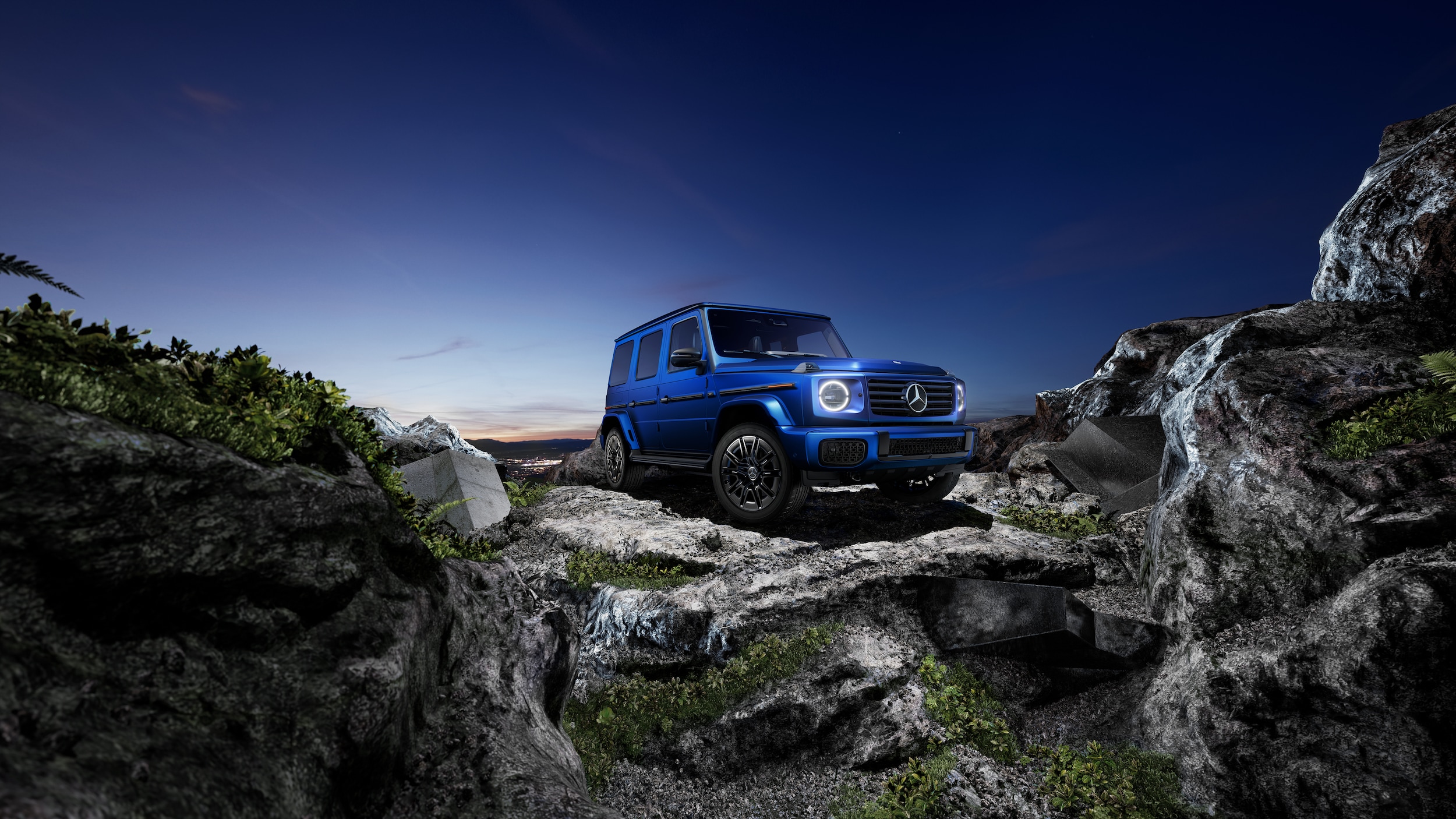 2026 G-Class on top of rocky ridge