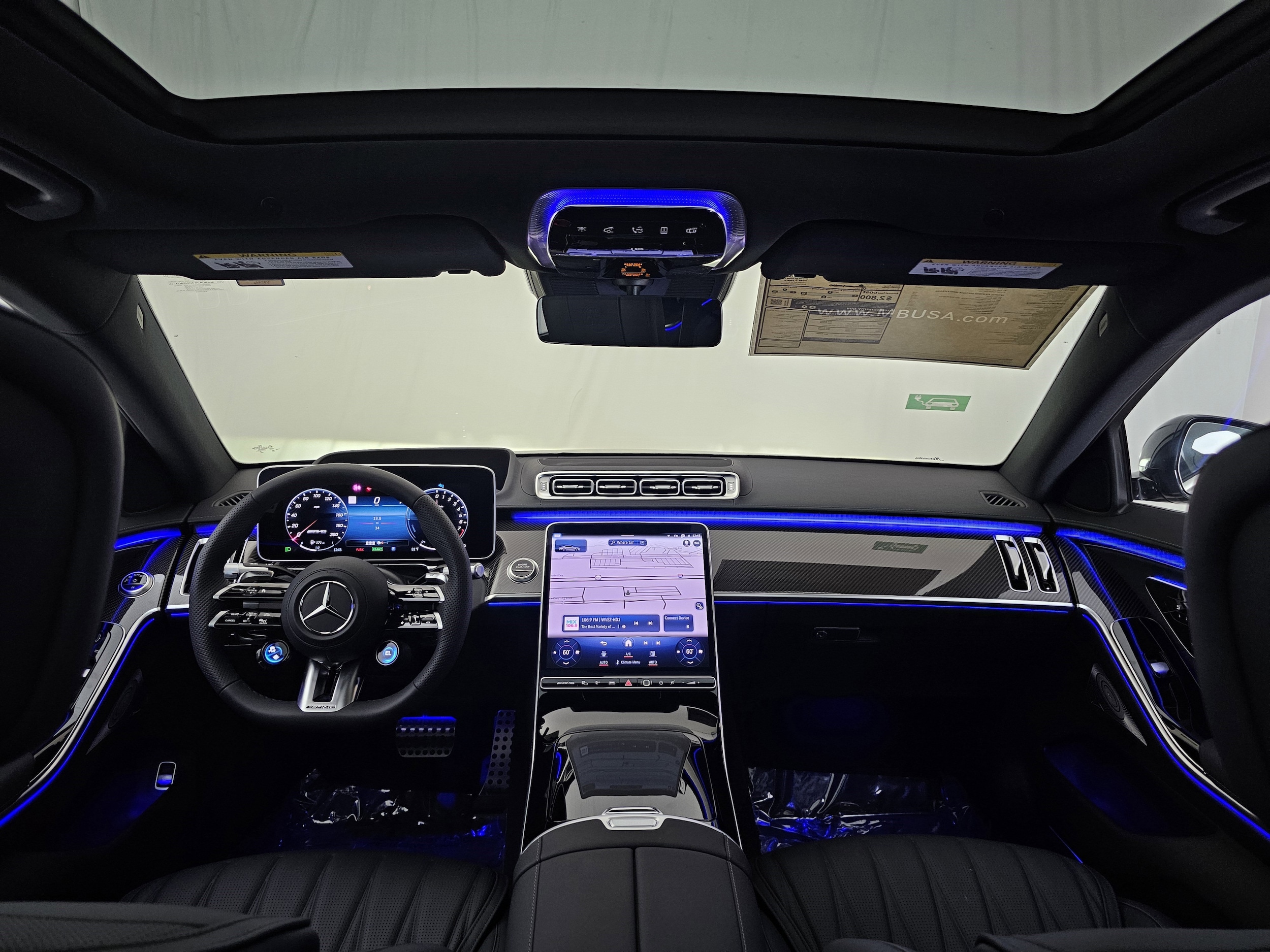 Interior Ambient Lighting Mercedes S Class 2021 Night Vision New - Main Image