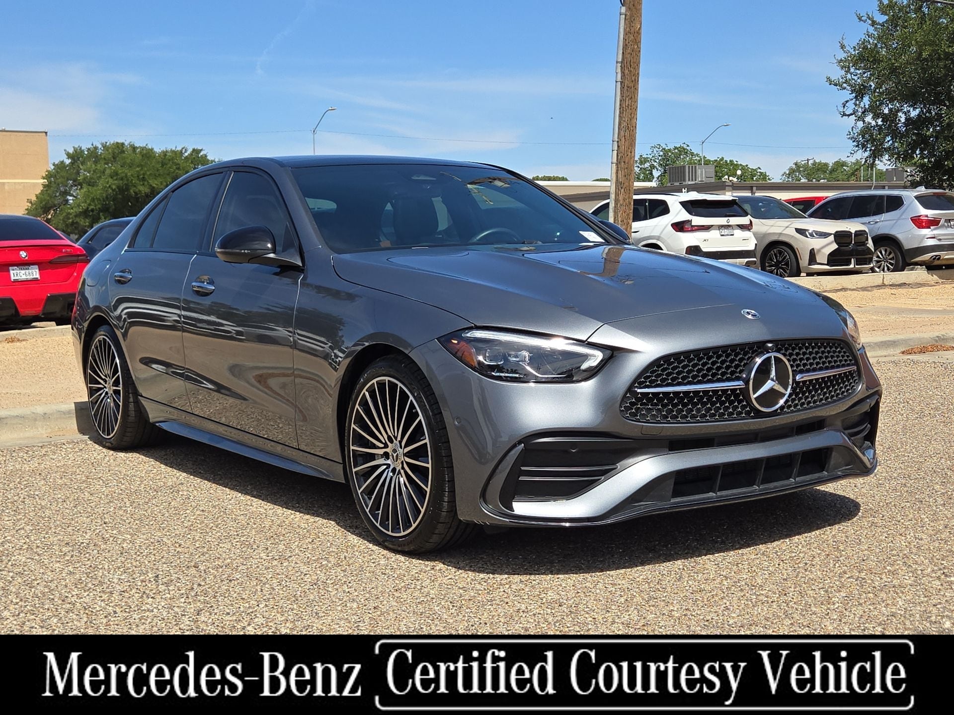 Gray (Selenite Grey Metallic) 2026 Mercedes-Benz C-Class Sedan Rear-Wheel Drive 9-Speed Automatic