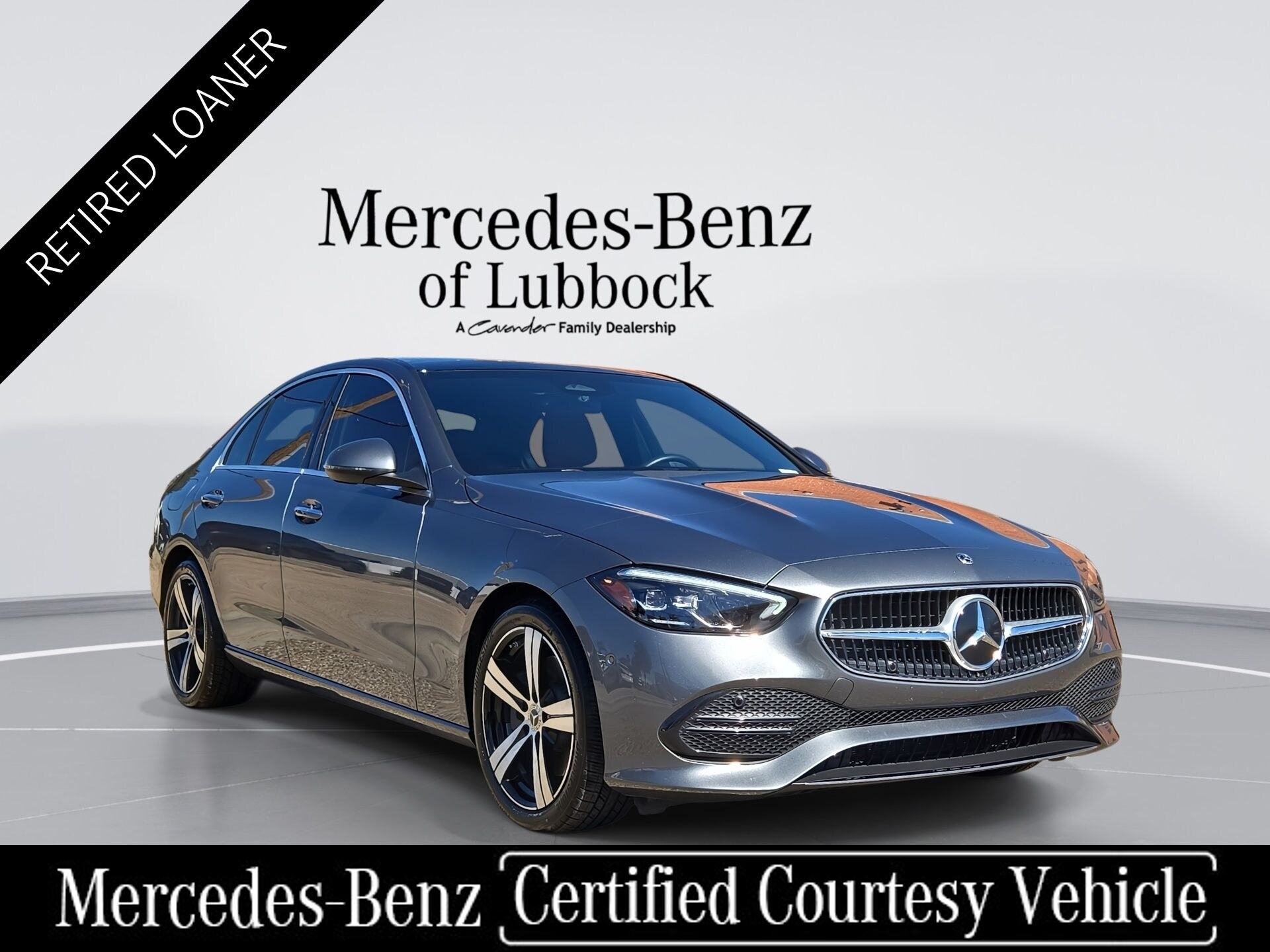 Gray (Selenite Grey Metallic) 2025 Mercedes-Benz C-Class Sedan Rear-Wheel Drive 9-Speed Automatic