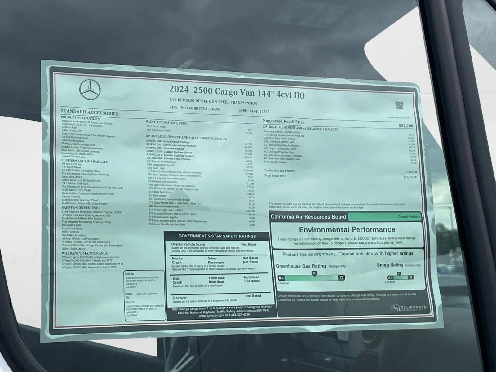 2024 Mercedes-Benz Sprinter Cargo Van Base - Photo 25