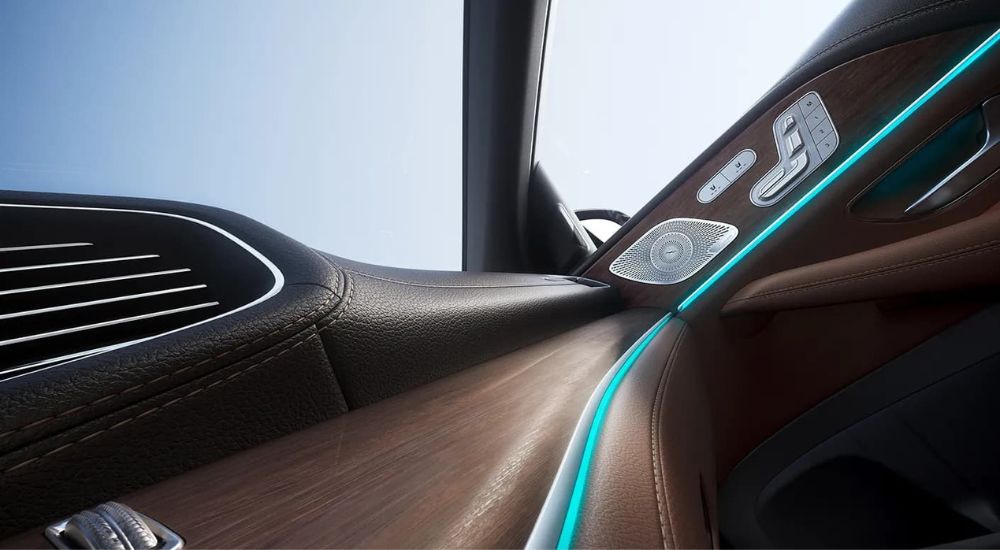 A close up shows the interior details in a 2024 Mercedes-Benz GLE.