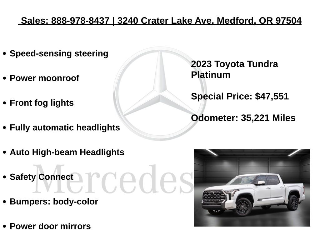 Used 2023 Toyota Tundra For Sale at Mercedes-Benz of Medford | VIN