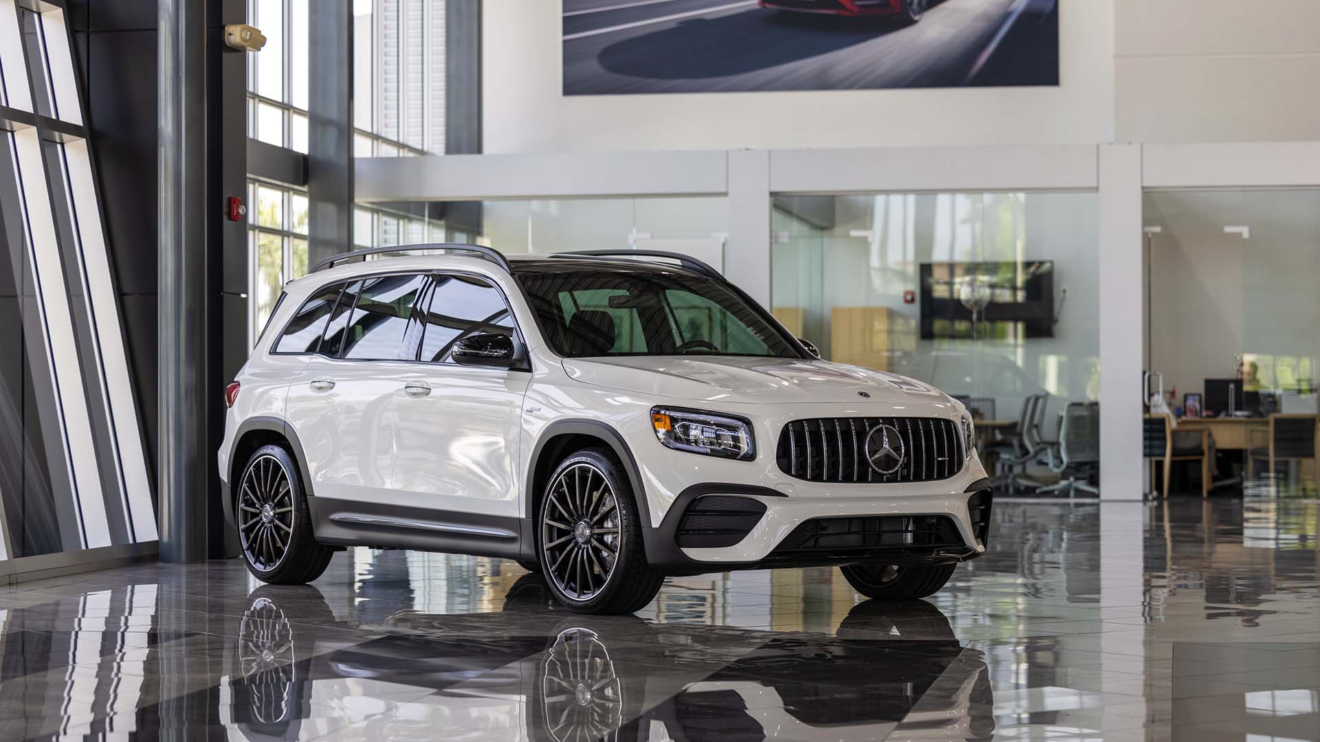 Get financing for your new vehicle at Mercedes-Benz of Miami Interior view of the Mercedes-Benz showroom at Mercedes-Benz of Miami
