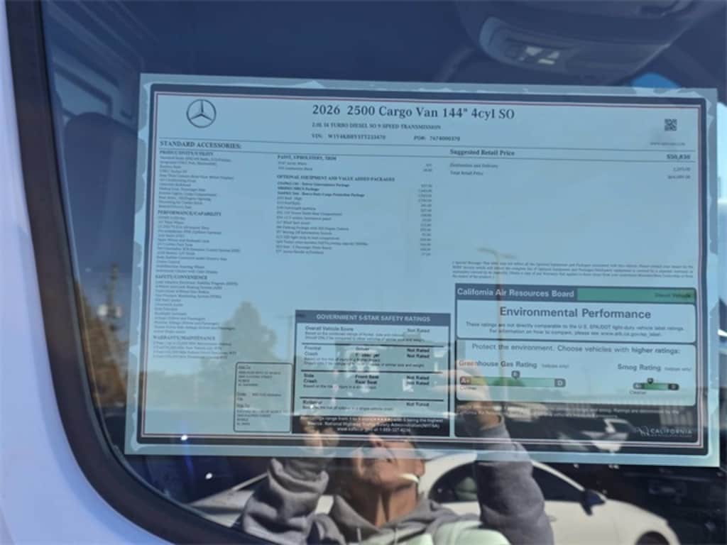 New 2026 Mercedes-Benz Sprinter 2500 Cargo 144 WB Van Cargo Van