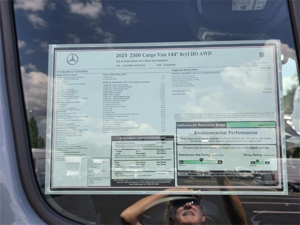 New 2025 Mercedes-Benz Sprinter 2500 Cargo 144 WB Van Cargo Van