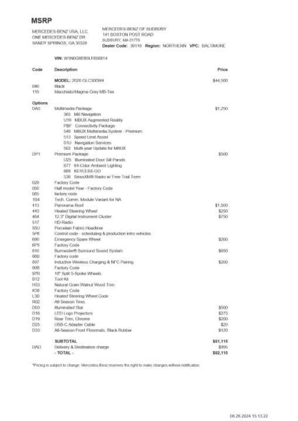 Used 2020 MercedesBenz GLC 300 For Sale Westborough MA VIN