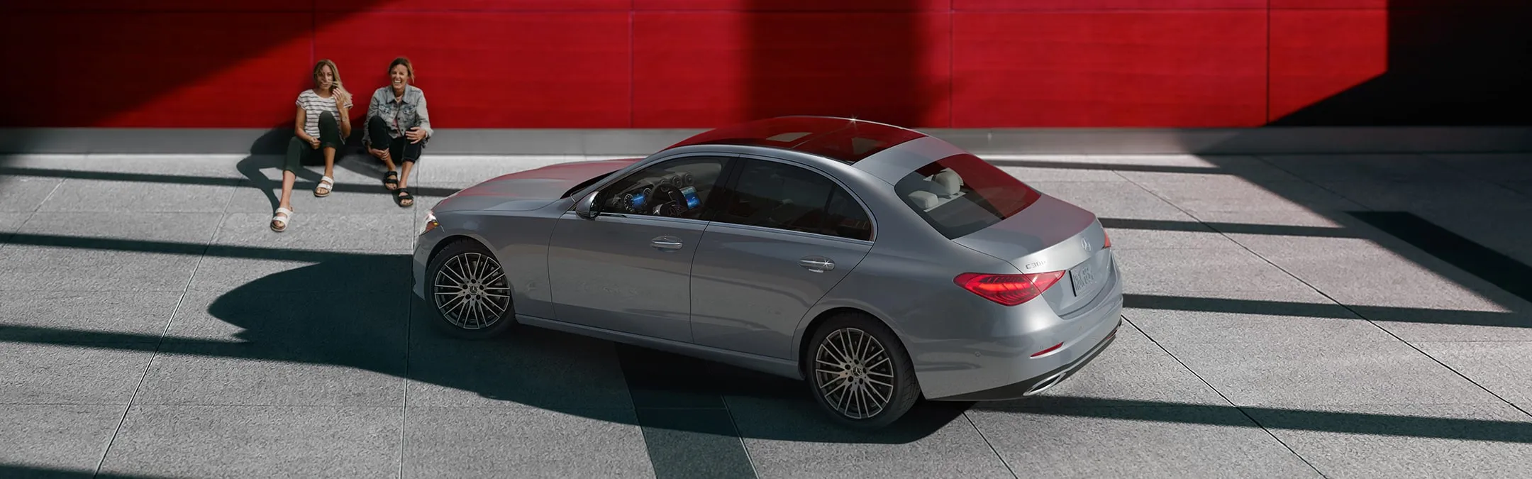 2025 Mercedes-Benz C-Class Sedan Silver Parked