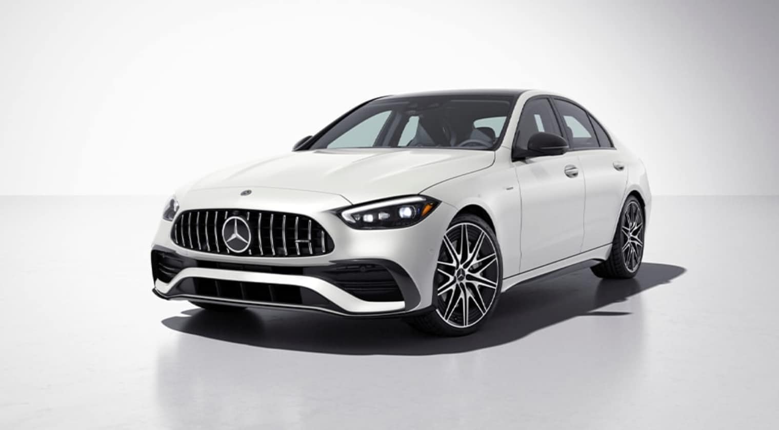 White 2026 Mercedes-AMG® C 43 Sedan.