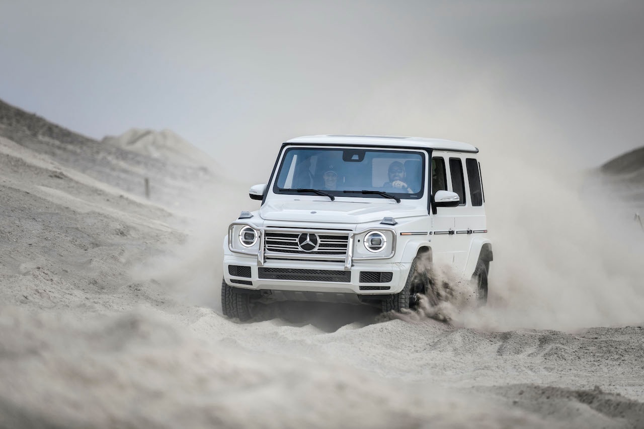2021 Mercedes-Benz G 550 white dusty desert