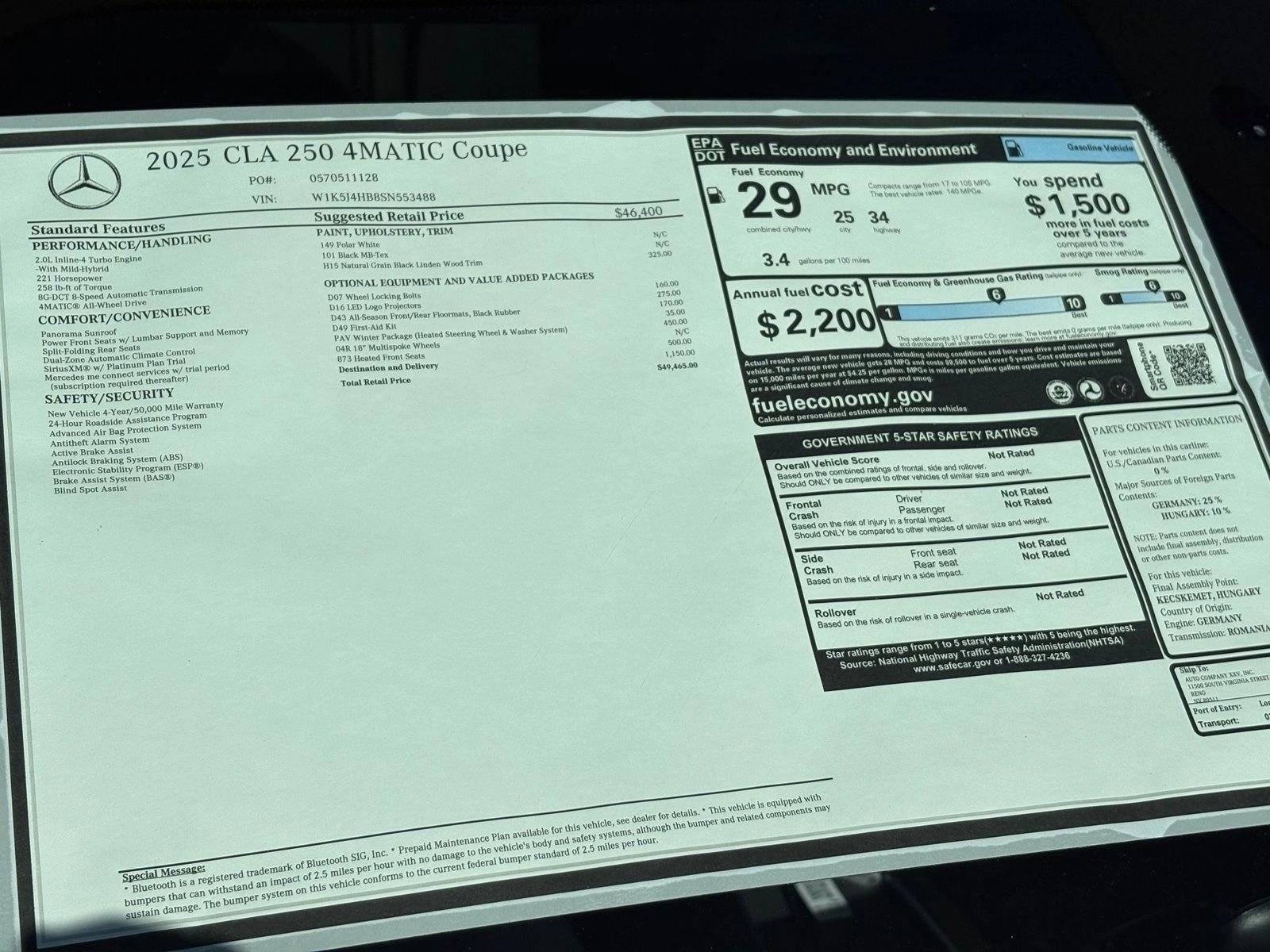 2025 Mercedes-Benz CLA CLA 250 - Photo 29