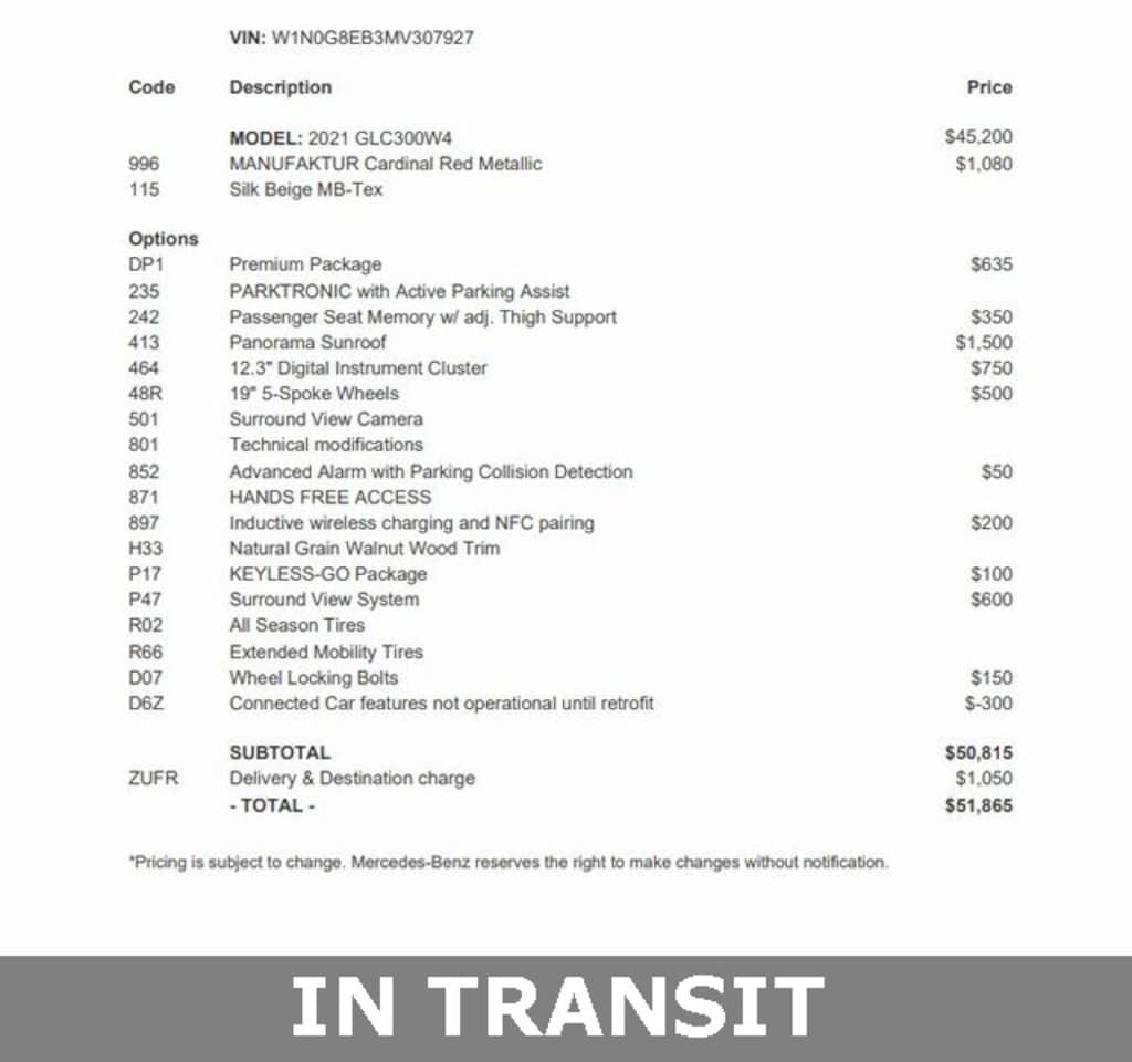 Certified 2021 Mercedes-Benz GLC 300 4MATIC SUV