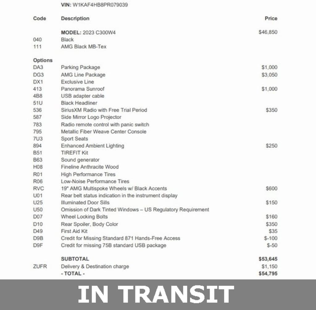 Used 2023 Mercedes-Benz C 300 4MATIC Sedan