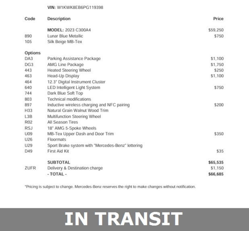 Certified 2023 Mercedes-Benz C 300 4MATIC Convertible
