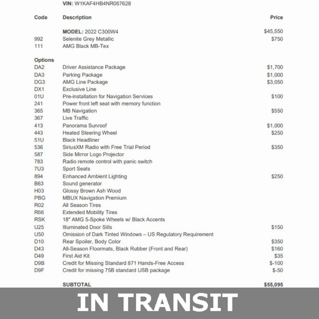 Certified 2022 Mercedes-Benz C 300 4MATIC Sedan