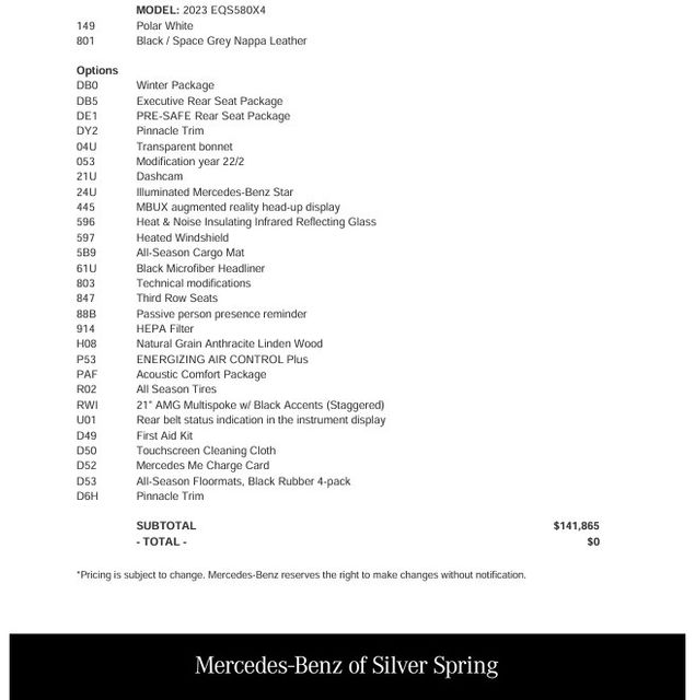 2023 Mercedes-Benz EQS SUV