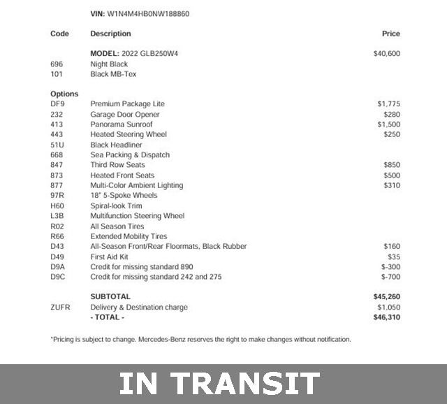2022 Mercedes-Benz GLB Base's photo