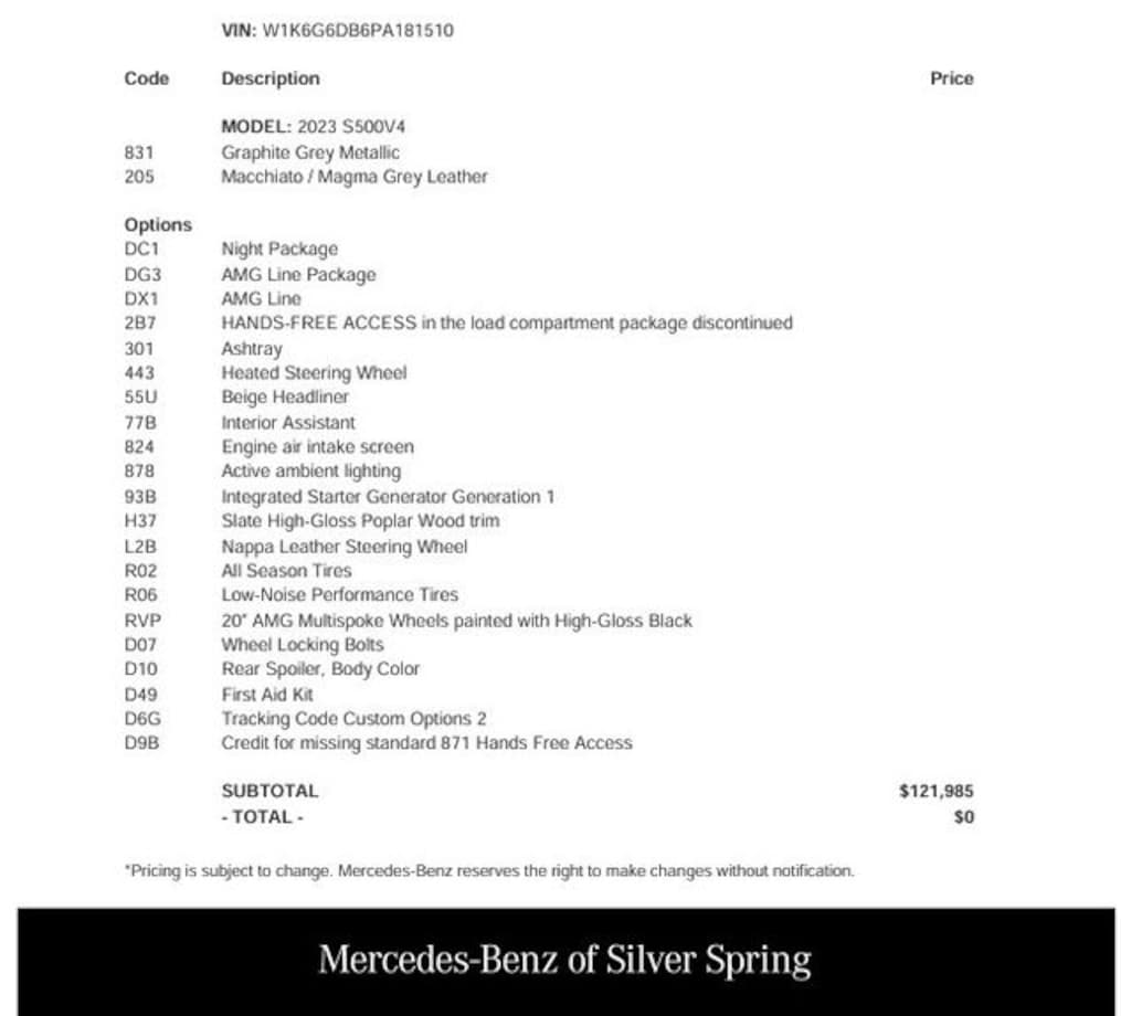 Certified 2023 Mercedes-Benz S 500 4MATIC Sedan