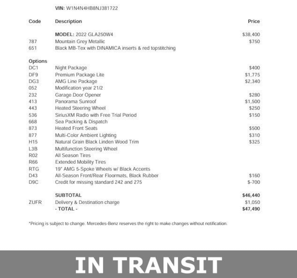 Certified 2022 Mercedes-Benz GLA 250 4MATIC SUV