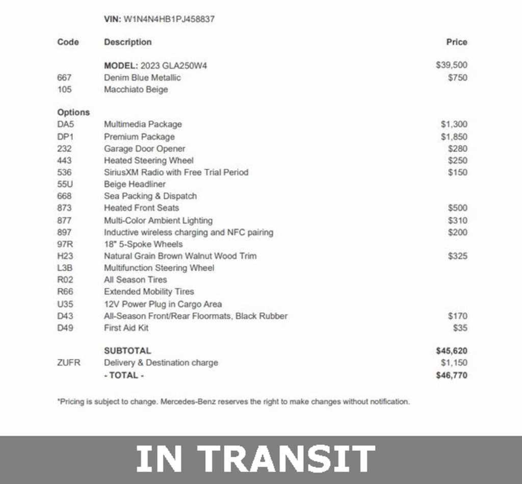 Certified 2023 Mercedes-Benz GLA 250 4MATIC SUV