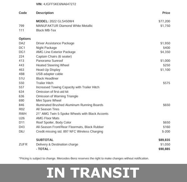2022 Mercedes-Benz GLS GLS450's photo