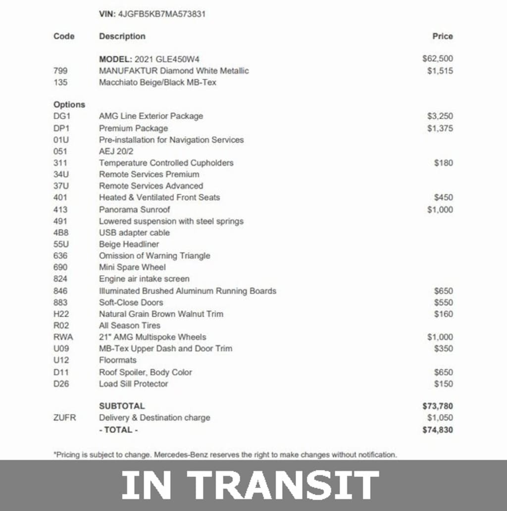 Certified 2021 Mercedes-Benz GLE 450 4MATIC SUV