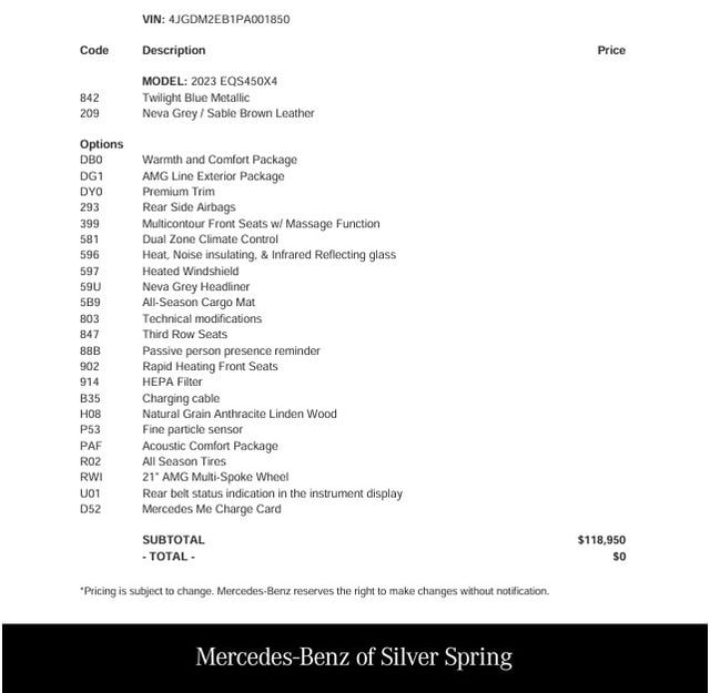 2023 Mercedes-Benz EQS SUV