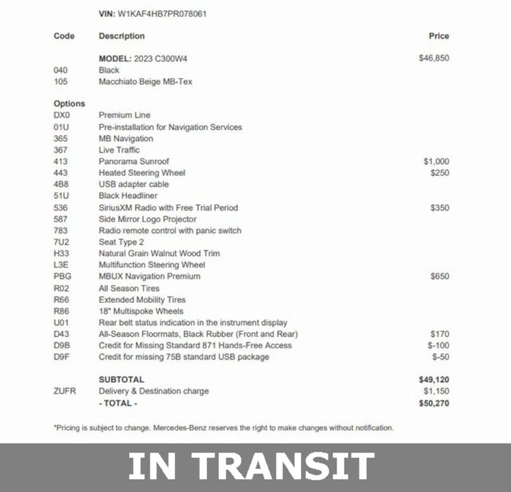 Used 2023 Mercedes-Benz C 300 4MATIC Sedan