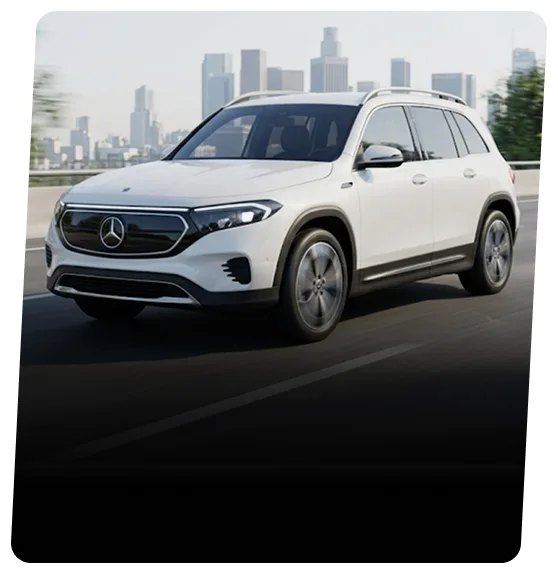 Mercedes-Benz EQ electric vehicle on a highway