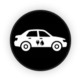 Plug-in hybrid vehicle icon
