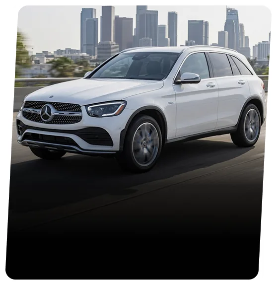 Mercedes-Benz hybrid model on a highway