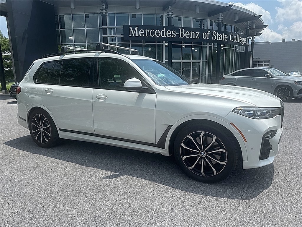 Used 2021 BMW X7 M50i with VIN 5UXCX6C09M9G15656 for sale in State College, PA